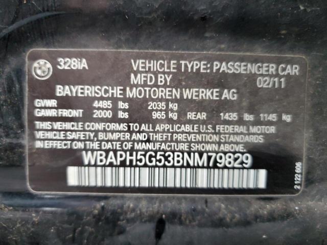 Photo 10 from auction – 2011 BMW 328 I SULE with VIN WBAPH5G53BNM79829