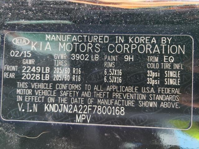 Photo 10 from auction – 2015 KIA SOUL with VIN KNDJN2A22F7800168