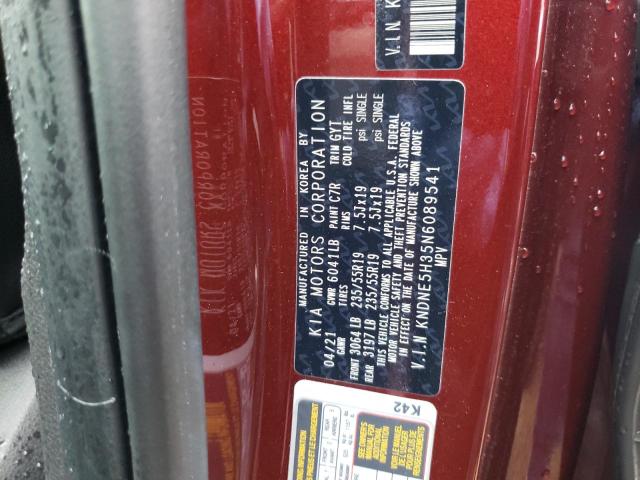 Photo 10 from auction – 2022 KIA CARNIVAL S with VIN KNDNE5H35N6089541