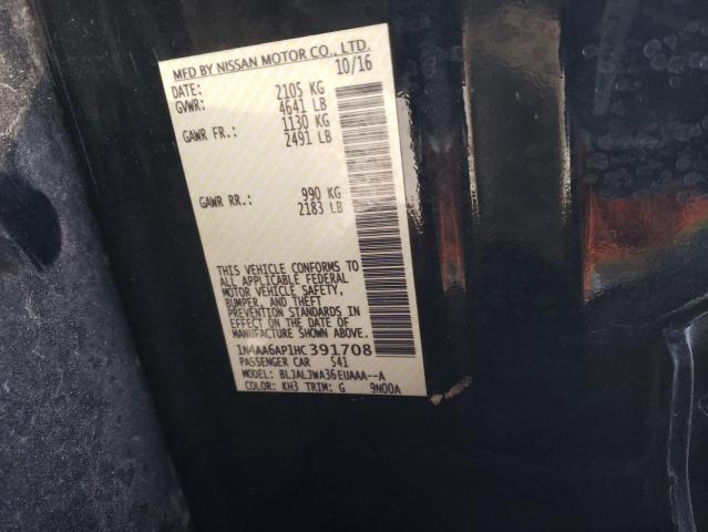 Photo 10 from auction – 2017 NISSAN MAXIMA 3.5 with VIN 1N4AA6AP1HC391708