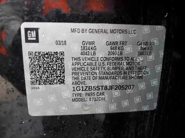 Photo 10 from auction – 2018 CHEVROLET MALIBU LS with VIN 1G1ZB5ST8JF205207
