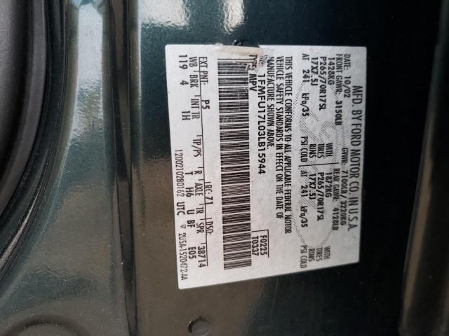 Photo 10 from auction – 2003 FORD EXPEDITION with VIN 1FMFU17L03LB15944