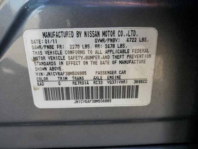 Photo 10 from auction – 2011 INFINITI G37 BASE with VIN JN1CV6AP3BM506885