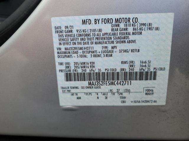 Photo 10 from auction – 2021 FORD ECOSPORT S with VIN MAJ3S2FE5MC442711