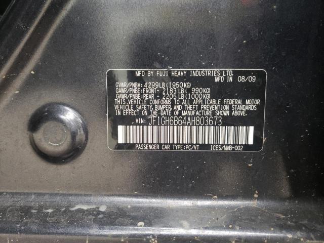 Photo 10 from auction – 2010 SUBARU IMPREZA 2. with VIN JF1GH6B64AH803673