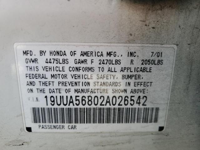 Photo 10 from auction – 2002 ACURA 3.2TL TYPE with VIN 19UUA56802A026542