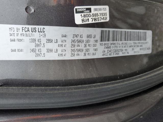 Photo 10 from auction – 2019 CHRYSLER PACIFICA T with VIN 2C4RC1EG8KR627984