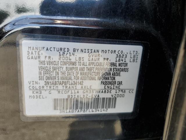Photo 10 from auction – 2015 NISSAN SENTRA S with VIN 3N1AB7AP8FL634142