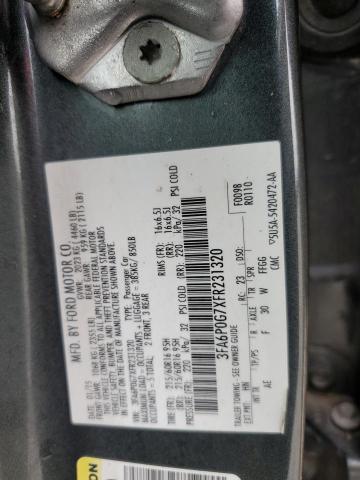 Photo 10 from auction – 2015 FORD FUSION S with VIN 3FA6P0G7XFR231320