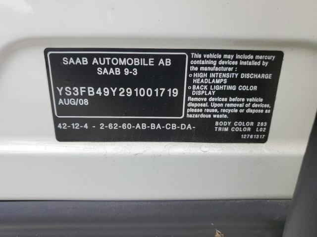 Photo 10 from auction – 2009 SAAB 9-3 2.0T with VIN YS3FB49Y291001719