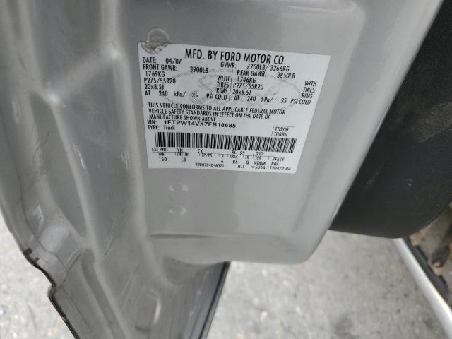 Photo 10 from auction – 2007 FORD F150 SUPER with VIN 1FTPW14VX7FB18685