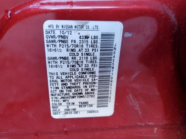 Photo 10 from auction – 2013 NISSAN ROGUE S with VIN JN8AS5MT7DW512782