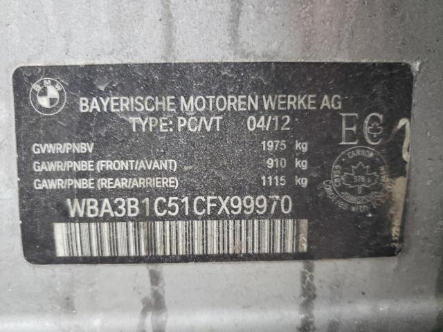 Photo 10 from auction – 2012 BMW 320 I with VIN WBA3B1C51CFX99970