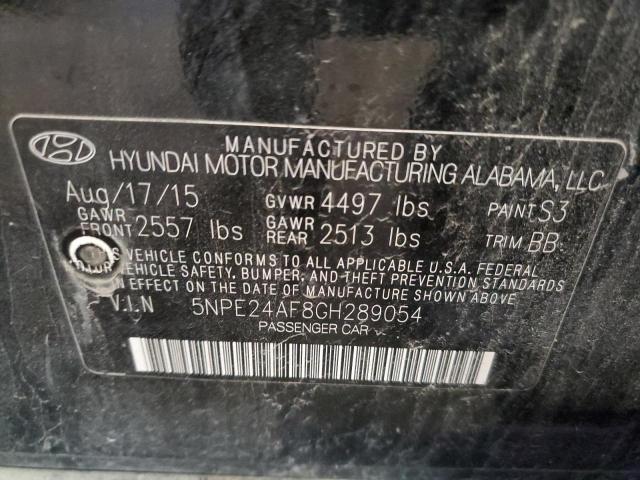 Photo 10 from auction – 2016 HYUNDAI SONATA SE with VIN 5NPE24AF8GH289054