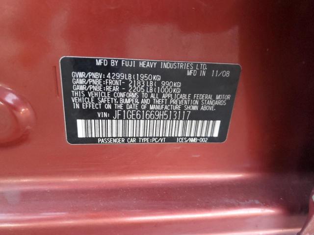 Photo 10 from auction – 2009 SUBARU IMPREZA 2. with VIN JF1GE61669H513117