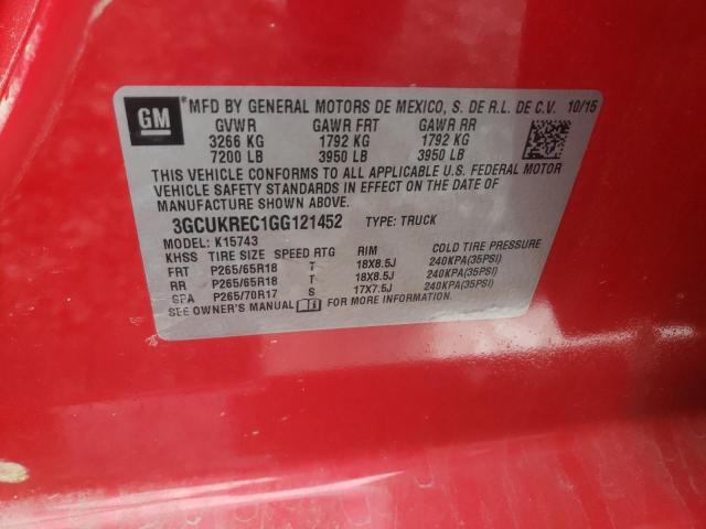 Photo 10 from auction – 2016 CHEVROLET SILVERADO with VIN 3GCUKREC1GG121452