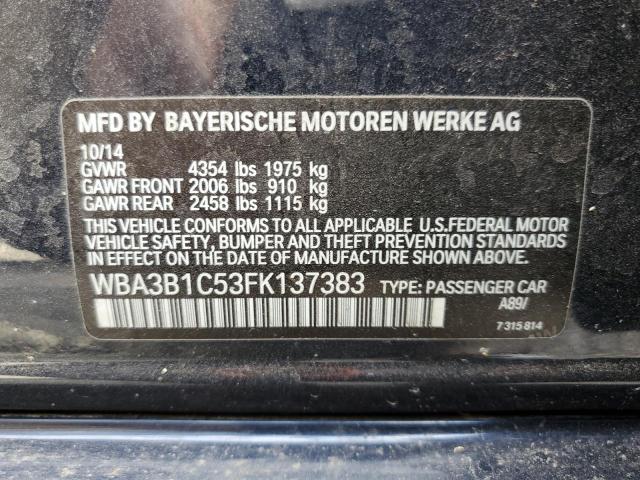 Photo 10 from auction – 2015 BMW 320 I with VIN WBA3B1C53FK137383