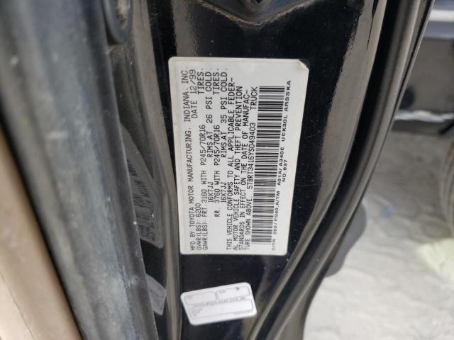 Photo 10 from auction – 2000 TOYOTA TUNDRA ACC with VIN 5TBRT3416YS049403