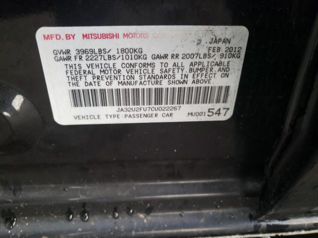 Photo 10 from auction – 2012 MITSUBISHI LANCER ES/ with VIN JA32U2FU7CU022267