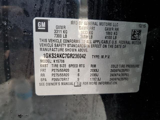 Photo 10 from auction – 2016 GMC YUKON SLE with VIN 1GKS2AKC7GR236042