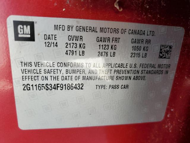 Photo 10 from auction – 2015 CHEVROLET IMPALA LTZ with VIN 2G1165S34F9186432