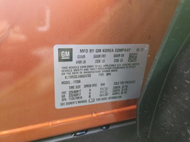 Photo 10 from auction – 2022 CHEVROLET TRAILBLAZE with VIN KL79MSSL4NB024793