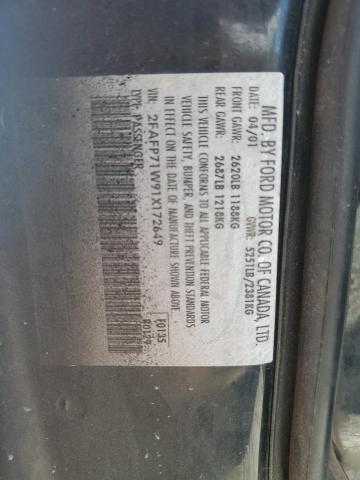 Photo 10 from auction – 2001 FORD CROWN VICT with VIN 2FAFP71W91X172649