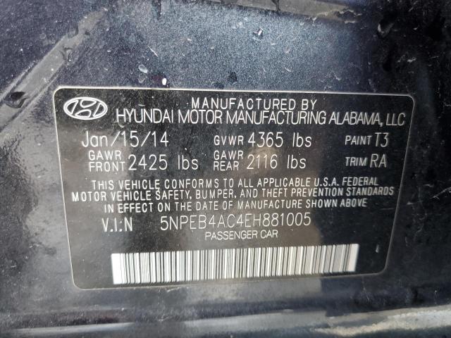 Photo 10 from auction – 2014 HYUNDAI SONATA GLS with VIN 5NPEB4AC4EH881005