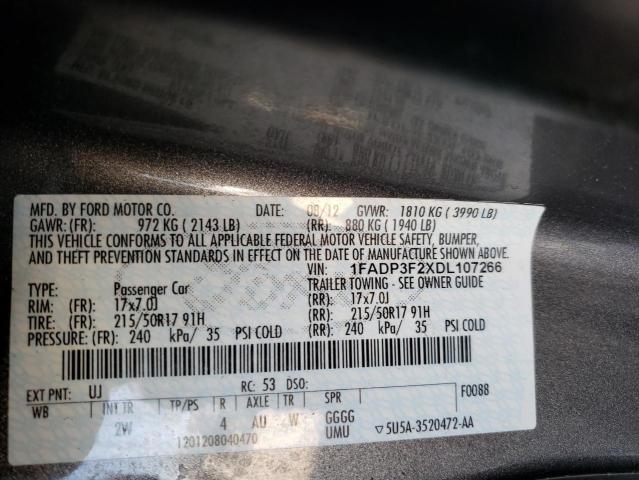Photo 10 from auction – 2013 FORD FOCUS SE with VIN 1FADP3F2XDL107266