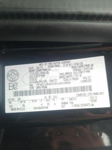 Photo 9 from auction – 2013 FORD ESCAPE SE with VIN 1FMCU9GX3DUA31603