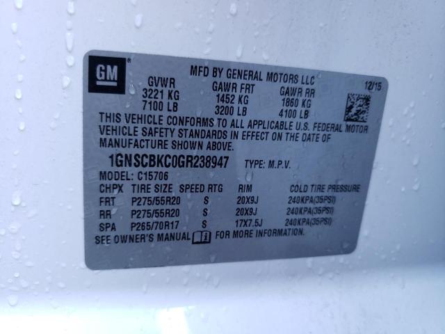 Photo 10 from auction – 2016 CHEVROLET TAHOE C150 with VIN 1GNSCBKC0GR238947