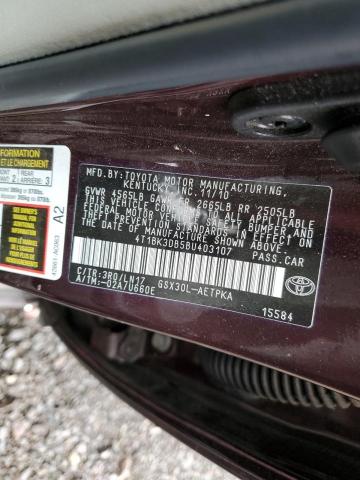 Photo 10 from auction – 2011 TOYOTA AVALON BAS with VIN 4T1BK3DB5BU403107