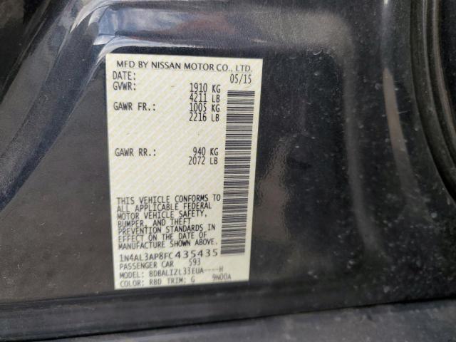 Photo 10 from auction – 2015 NISSAN ALTIMA 2.5 with VIN 1N4AL3AP8FC435435