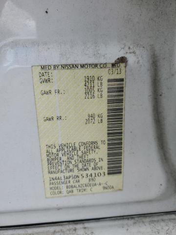 Photo 10 from auction – 2013 NISSAN ALTIMA 2.5 with VIN 1N4AL3AP5DN534103