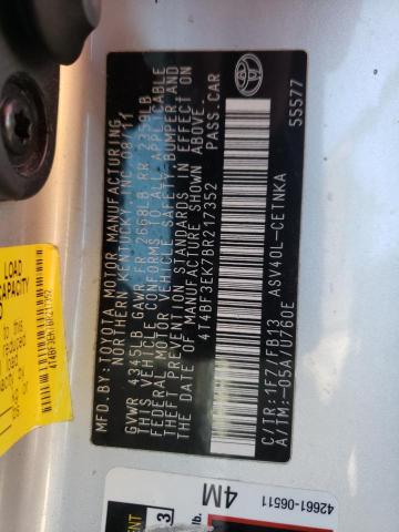 Photo 10 from auction – 2011 TOYOTA CAMRY BASE with VIN 4T4BF3EK7BR217352