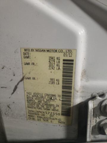 Photo 10 from auction – 2012 NISSAN ALTIMA BAS with VIN 1N4AL2APXCN572550
