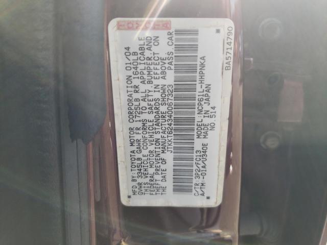 Photo 10 from auction – 2004 TOYOTA SCION XA with VIN JTKKT624340067323