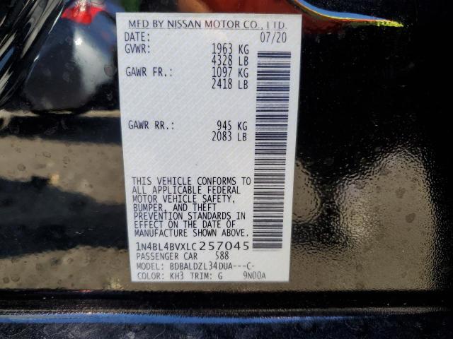 Photo 10 from auction – 2020 NISSAN ALTIMA S with VIN 1N4BL4BVXLC257045
