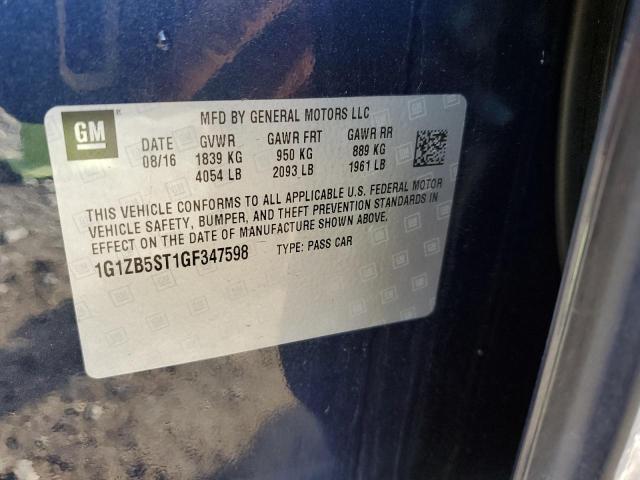 Photo 10 from auction – 2016 CHEVROLET MALIBU LS with VIN 1G1ZB5ST1GF347598