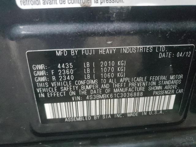 Zdjęcie 10 z aukcji – 2012 SUBARU LEGACY 2.5 z VIN 4S3BMBK61C3036888