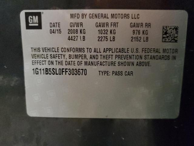 Photo 10 from auction – 2015 CHEVROLET MALIBU LS with VIN 1G11B5SL0FF303670