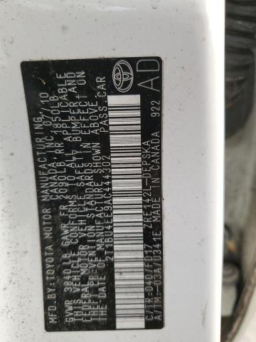 Photo 10 from auction – 2010 TOYOTA COROLLA BA with VIN 2T1BU4EE9AC444302