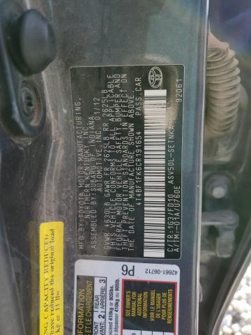 Photo 10 from auction – 2012 TOYOTA CAMRY BASE with VIN 4T4BF1FK6CR191654