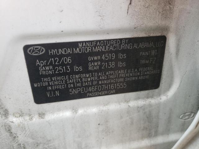 Photo 10 from auction – 2007 HYUNDAI SONATA SE with VIN 5NPEU46F07H161555