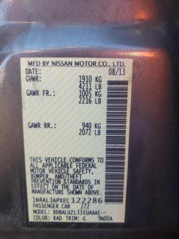 Photo 10 from auction – 2014 NISSAN ALTIMA 2.5 with VIN 1N4AL3APXEC122286