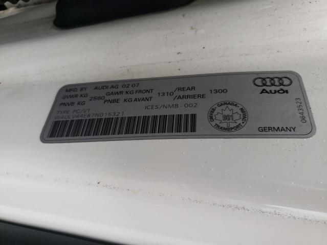 Photo 10 from auction – 2007 AUDI A8 4.2 QUA with VIN WAULV44E87N015321