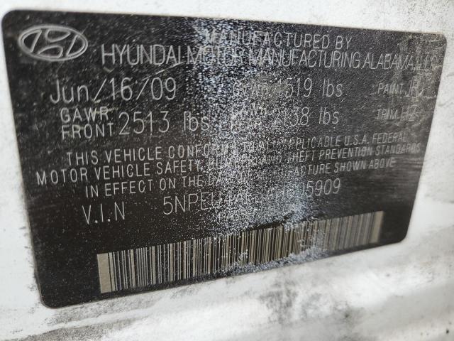 Photo 10 from auction – 2010 HYUNDAI SONATA SE with VIN 5NPEU4AF8AH605909