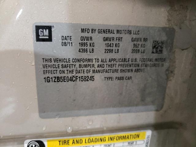 Photo 10 from auction – 2012 CHEVROLET MALIBU LS with VIN 1G1ZB5E04CF158245