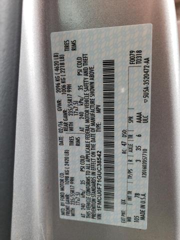 Photo 10 from auction – 2016 FORD ESCAPE S with VIN 1FMCU0F71GUC38542