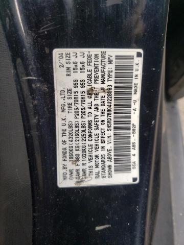 Photo 10 from auction – 2004 HONDA CR-V EX with VIN SHSRD78804U228093